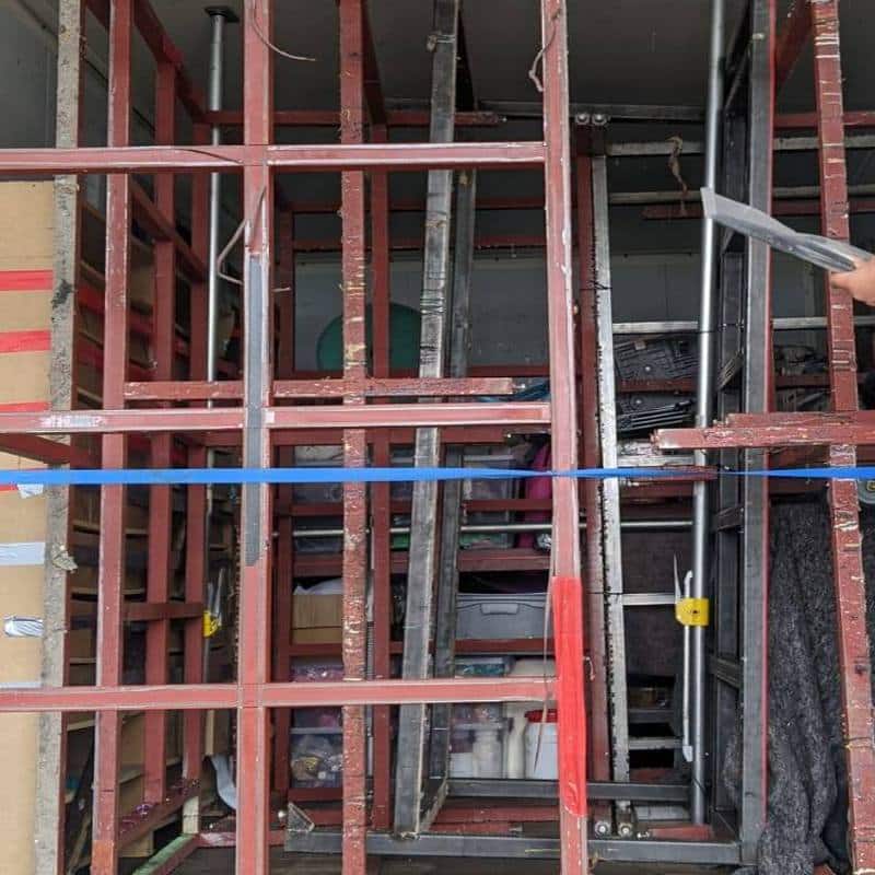 View into the truck