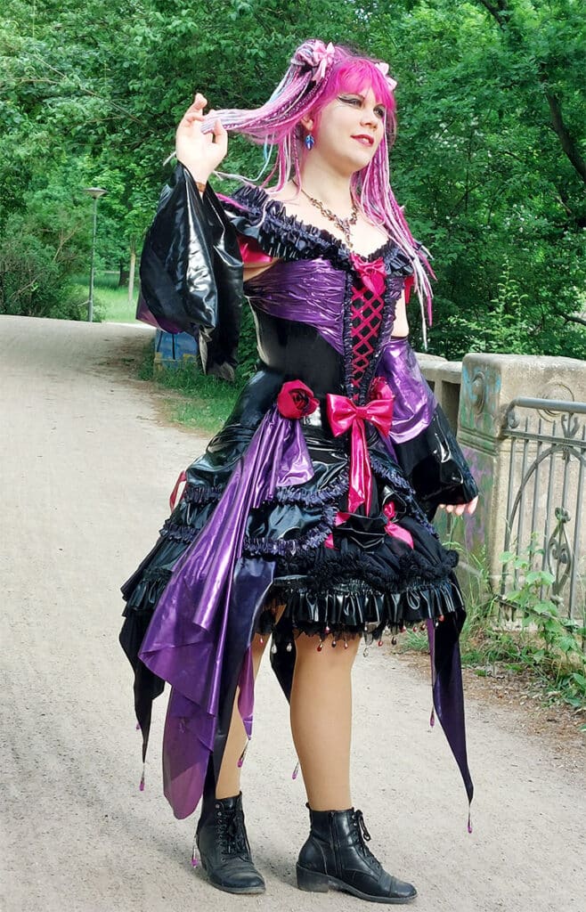 latex Lolita dress